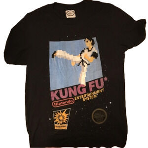 𝅺NINTENDO Kung Fu T-shirt.  Men’s size small.  Black.